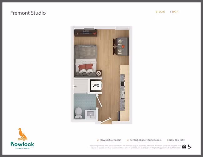 Fremont Studio 105 floor plan